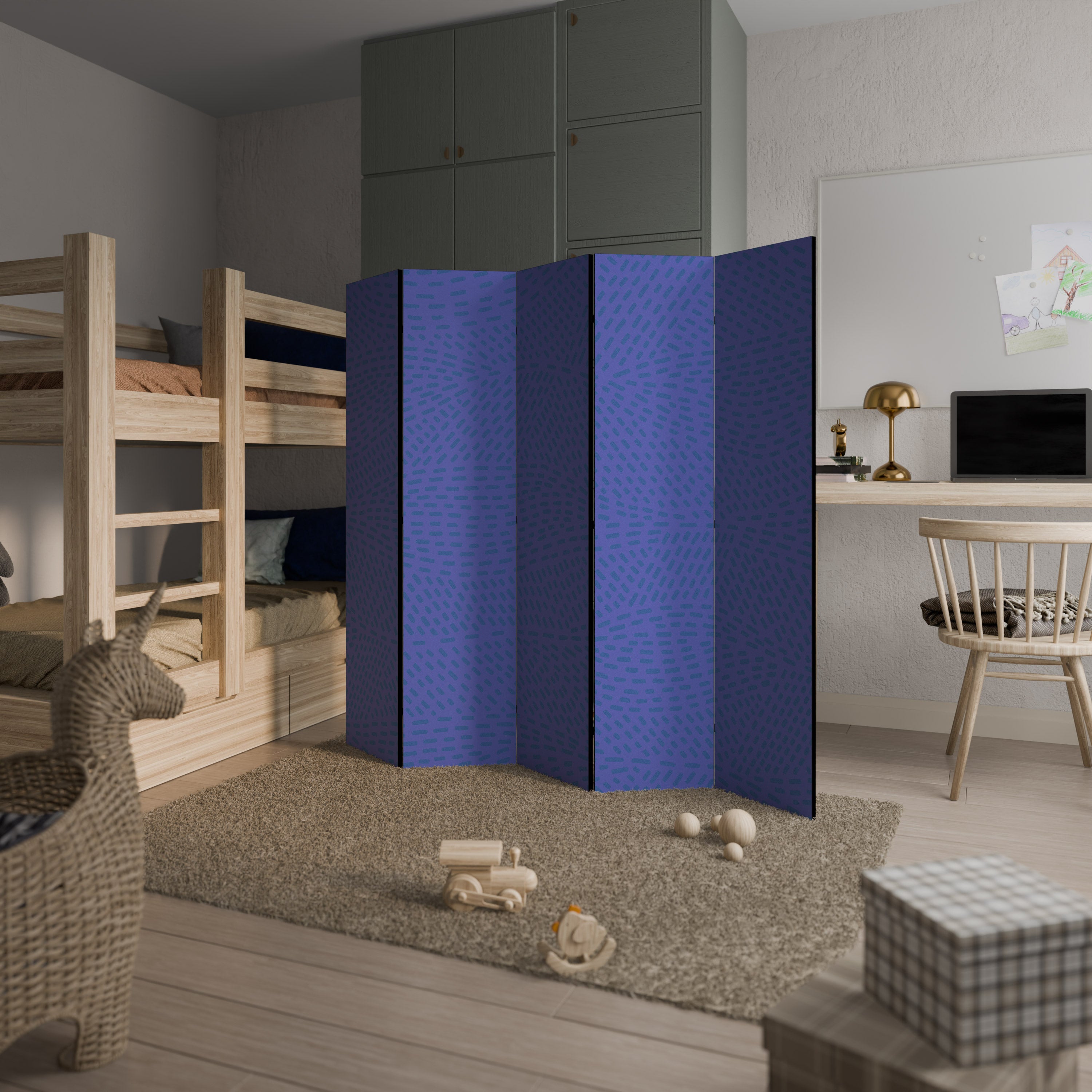 Biombo decorativo de 5 paneles AMPARO SHREDS