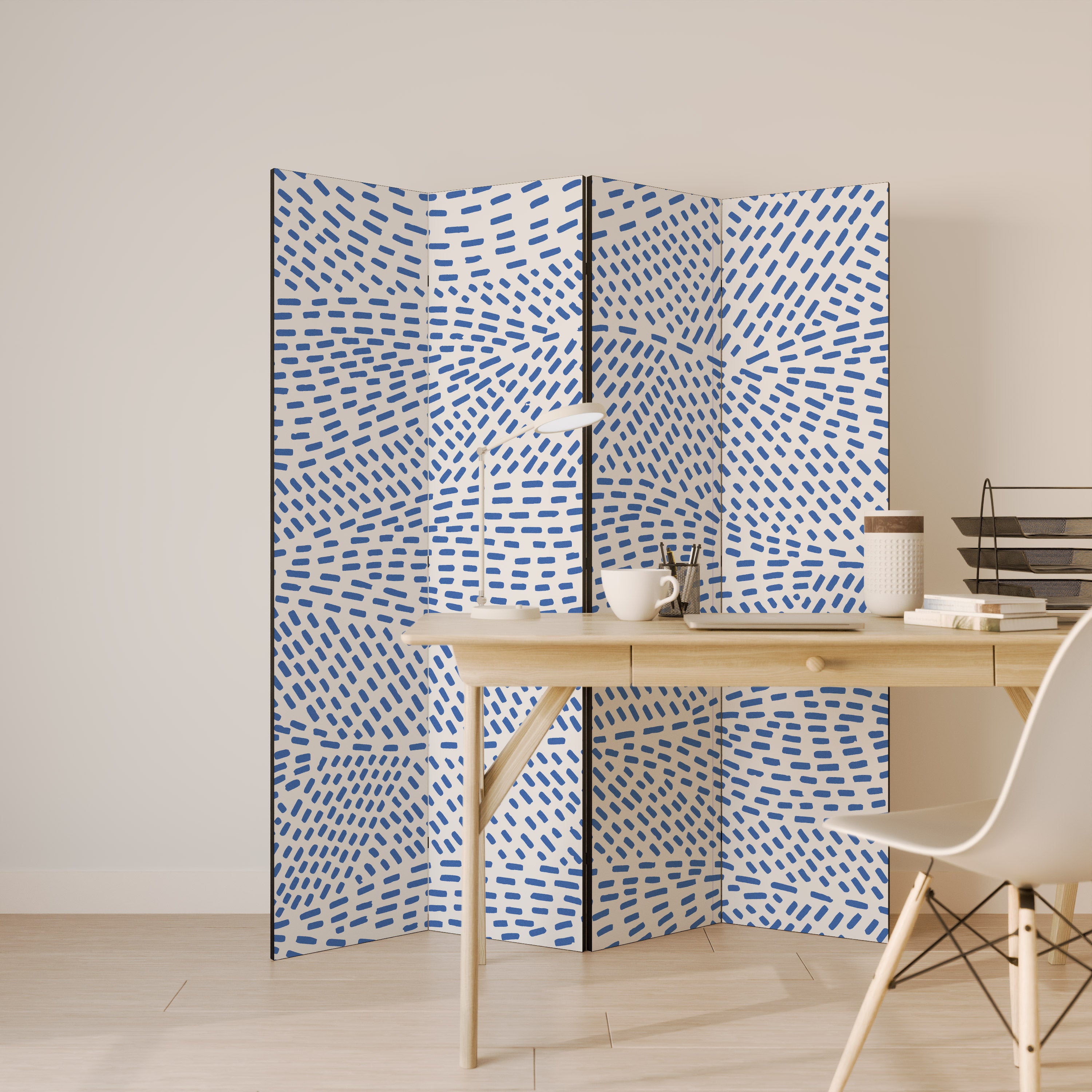 Divisor de ambientes decorativo de 4 paneles HEAVENLY SHREDS