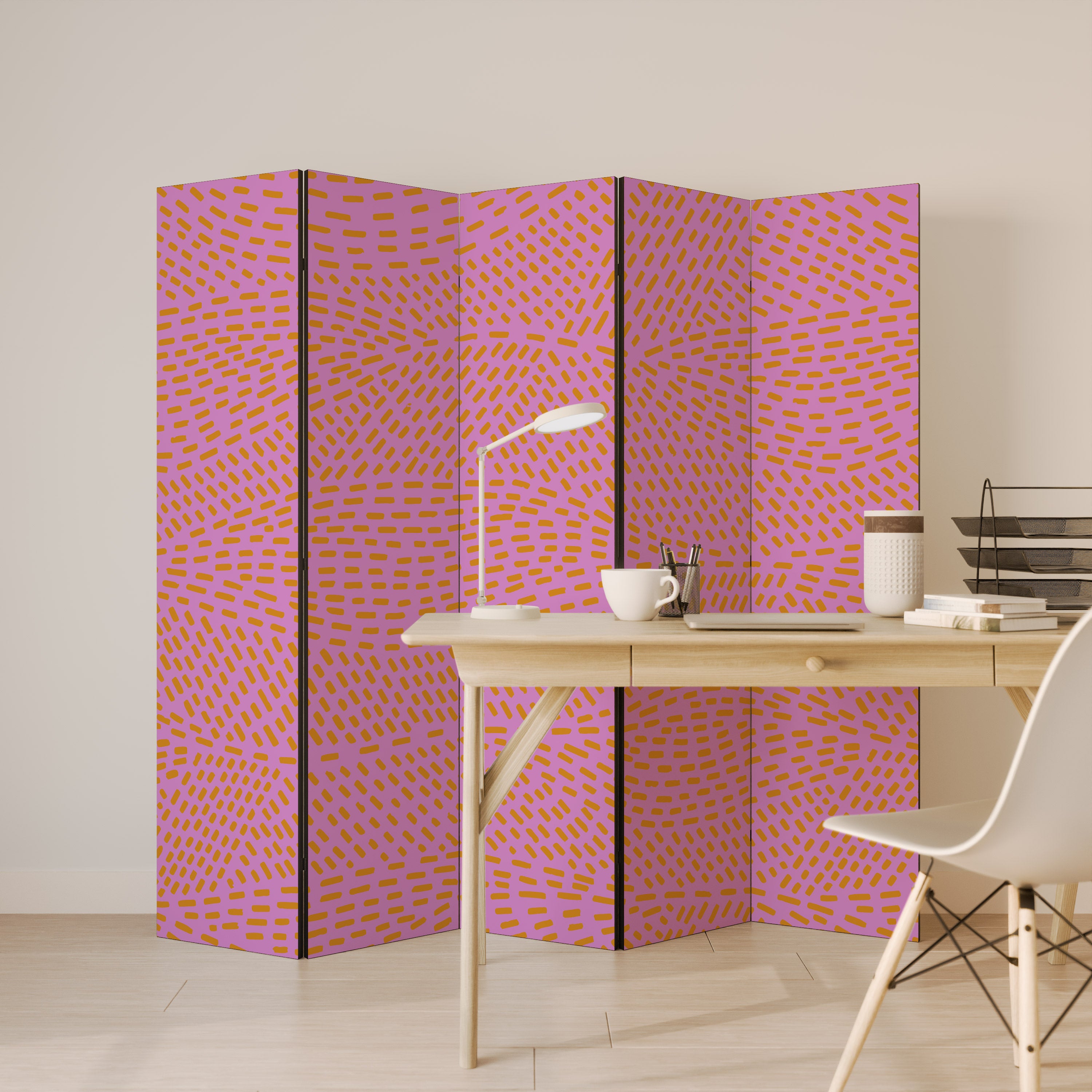 Biombo decorativo de 5 paneles AZALEA SHREDS