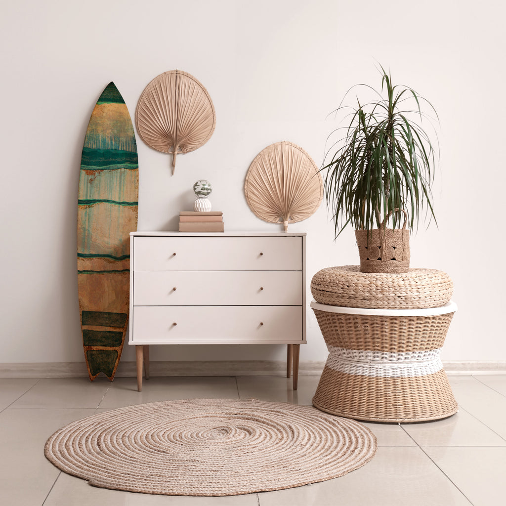 EMERALD MELANCHOLY Panel decorativo de tabla de surf