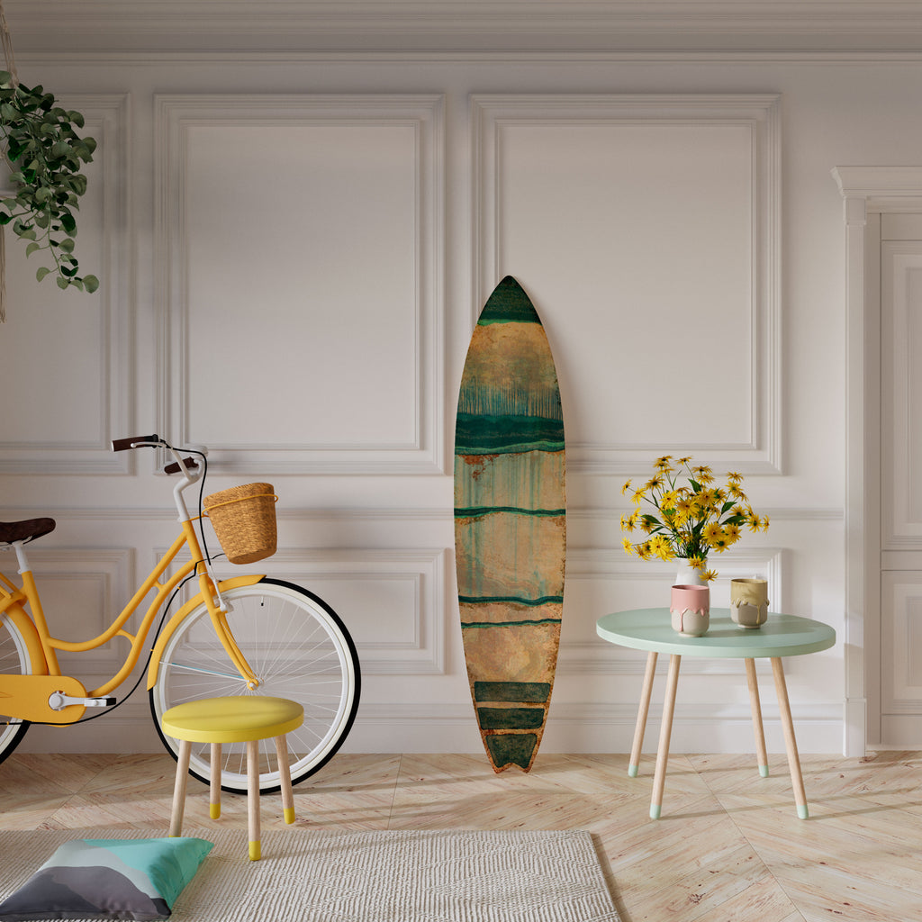 EMERALD MELANCHOLY Panel decorativo de tabla de surf