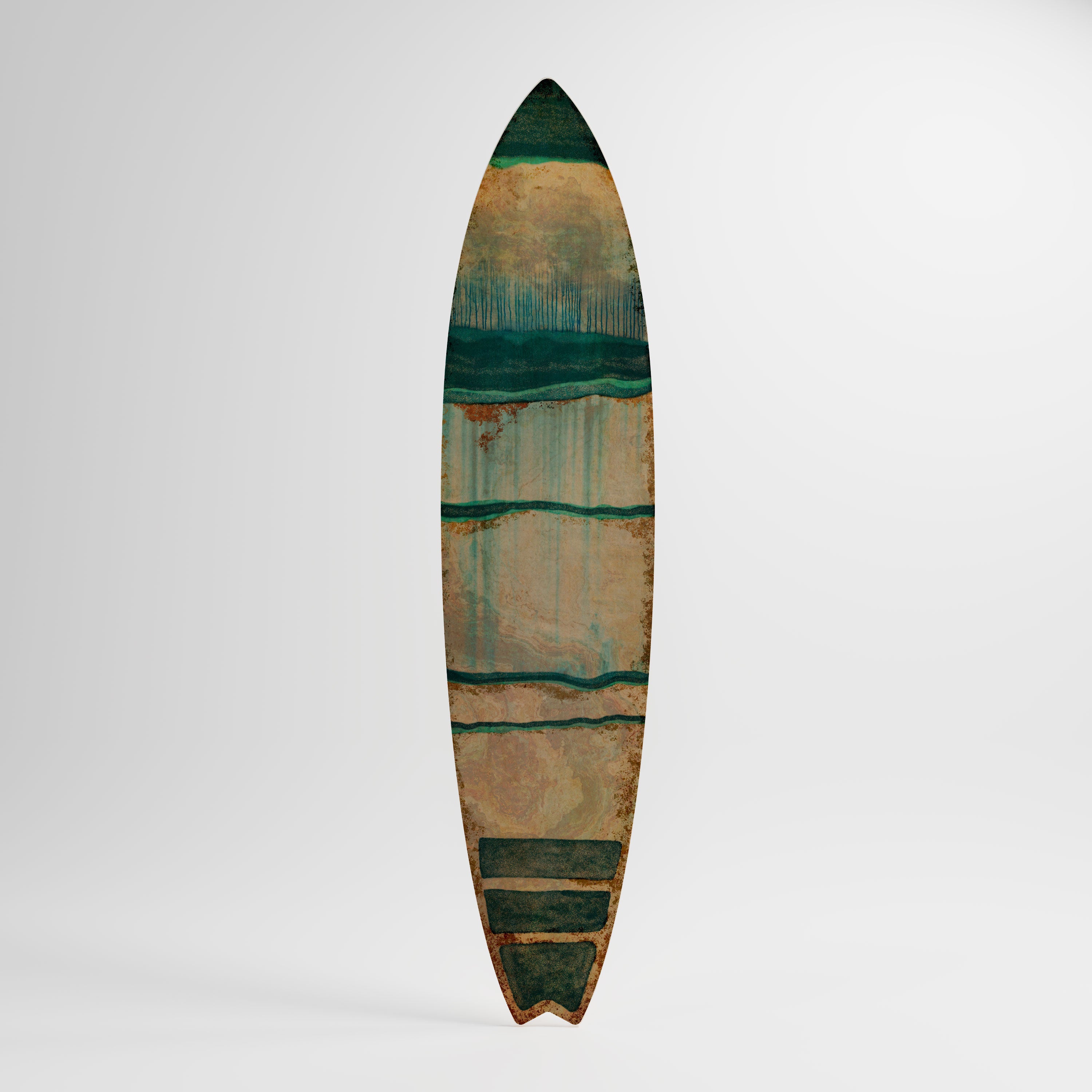EMERALD MELANCHOLY Panel decorativo de tabla de surf