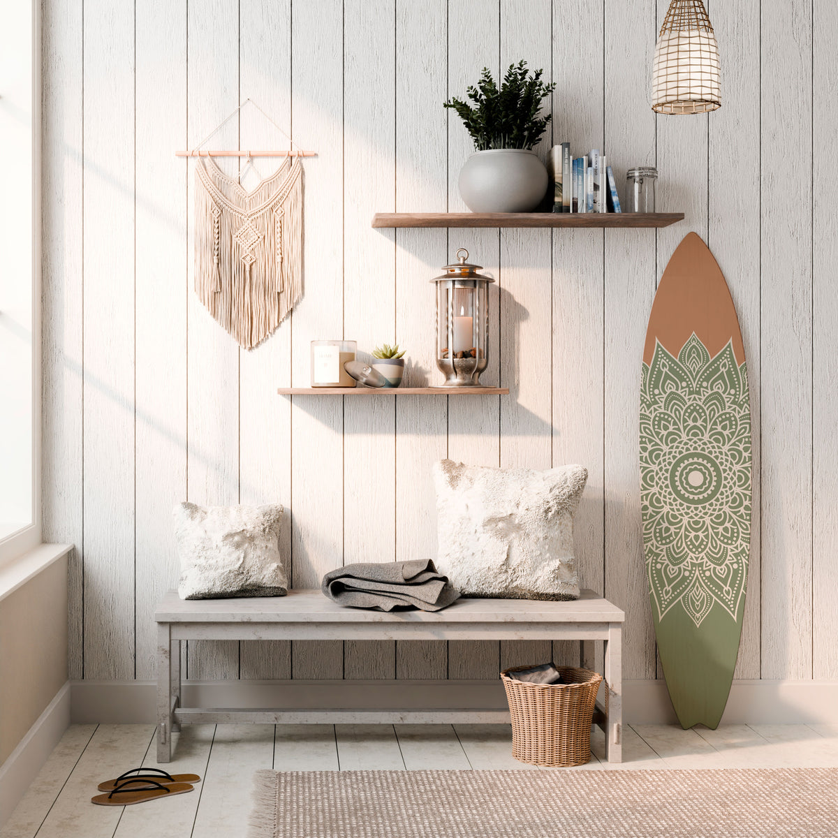 MANDALA WAVE DANCE Surfboard Decorative Panel