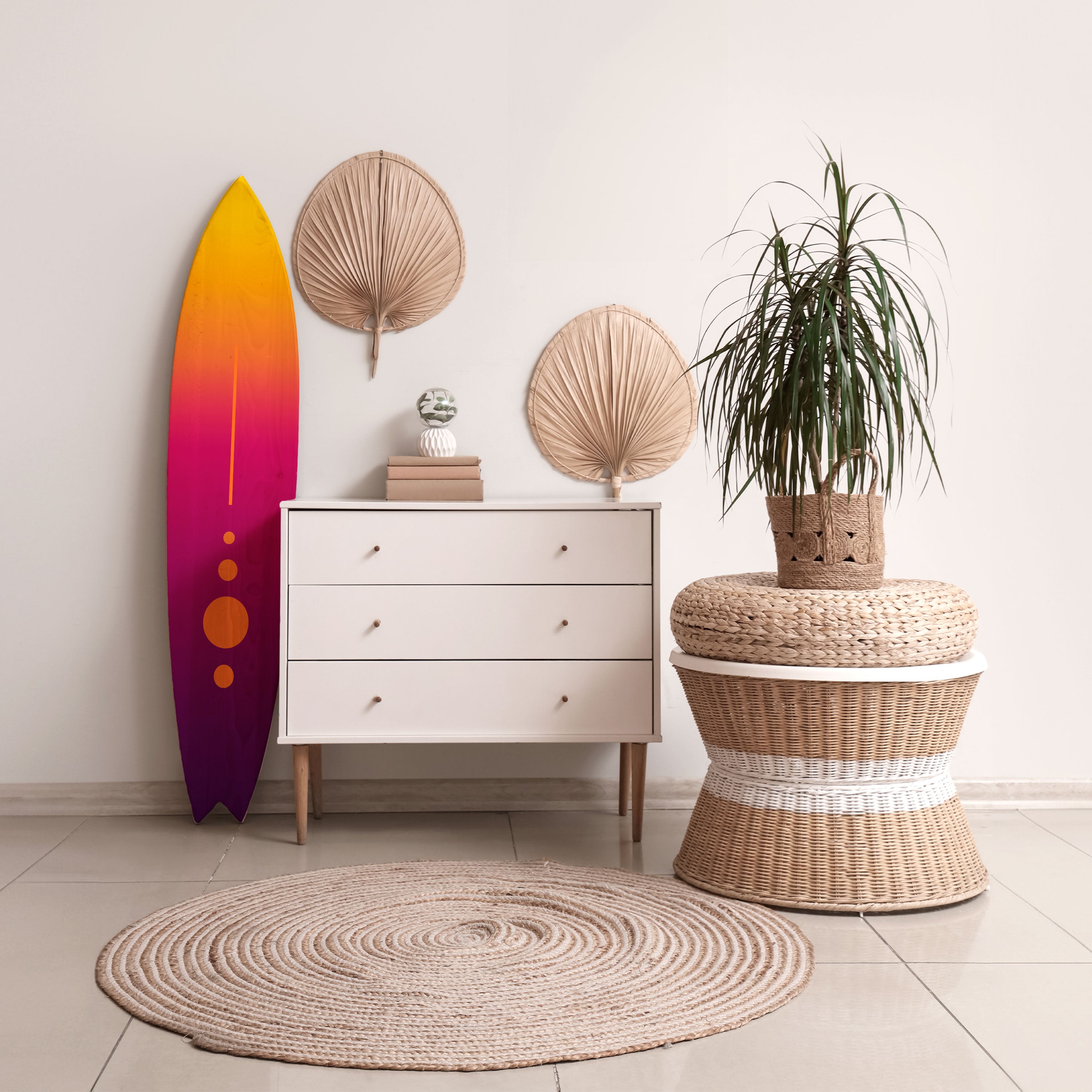 FRESH HORIZON Panel decorativo de tabla de surf