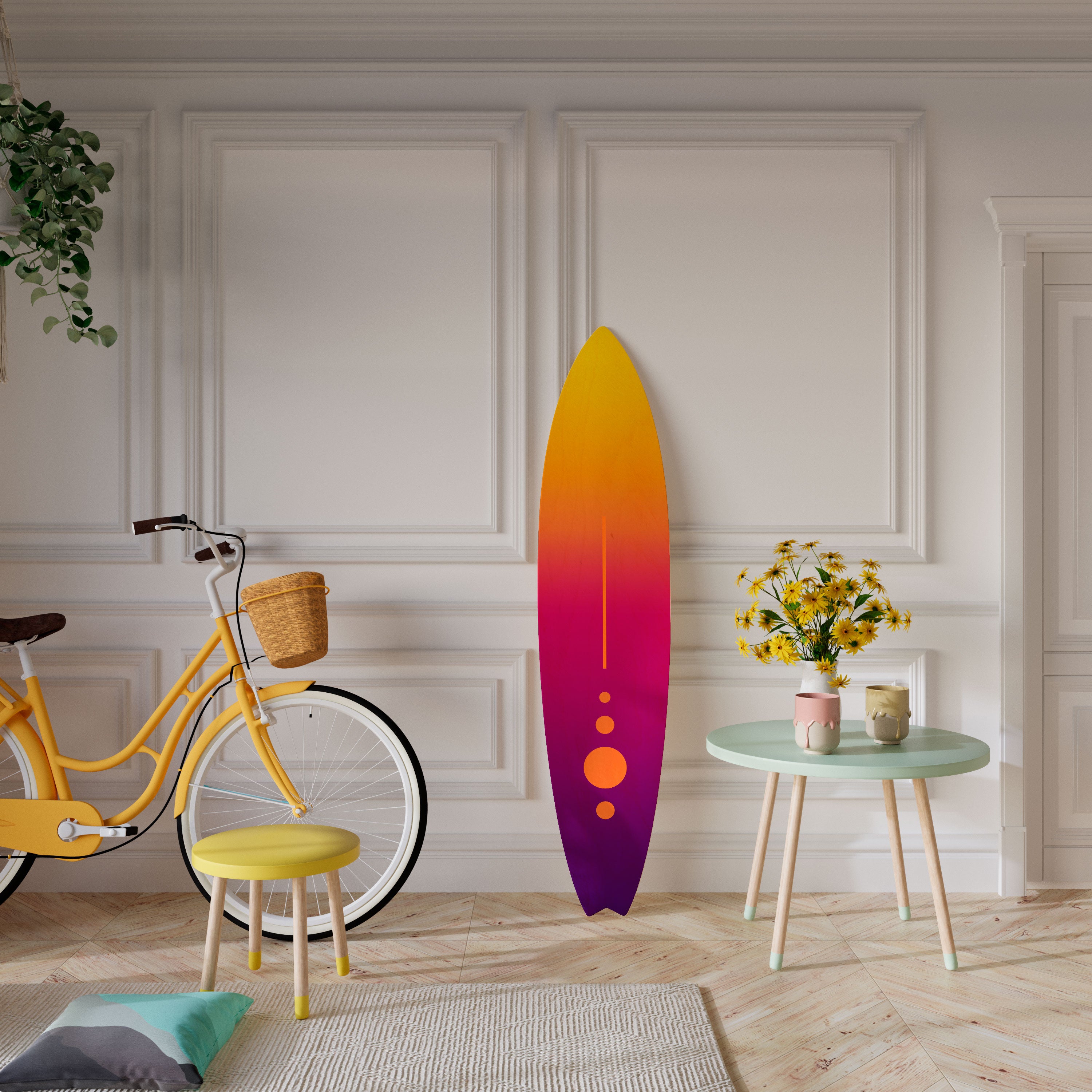 FRESH HORIZON Panel decorativo de tabla de surf