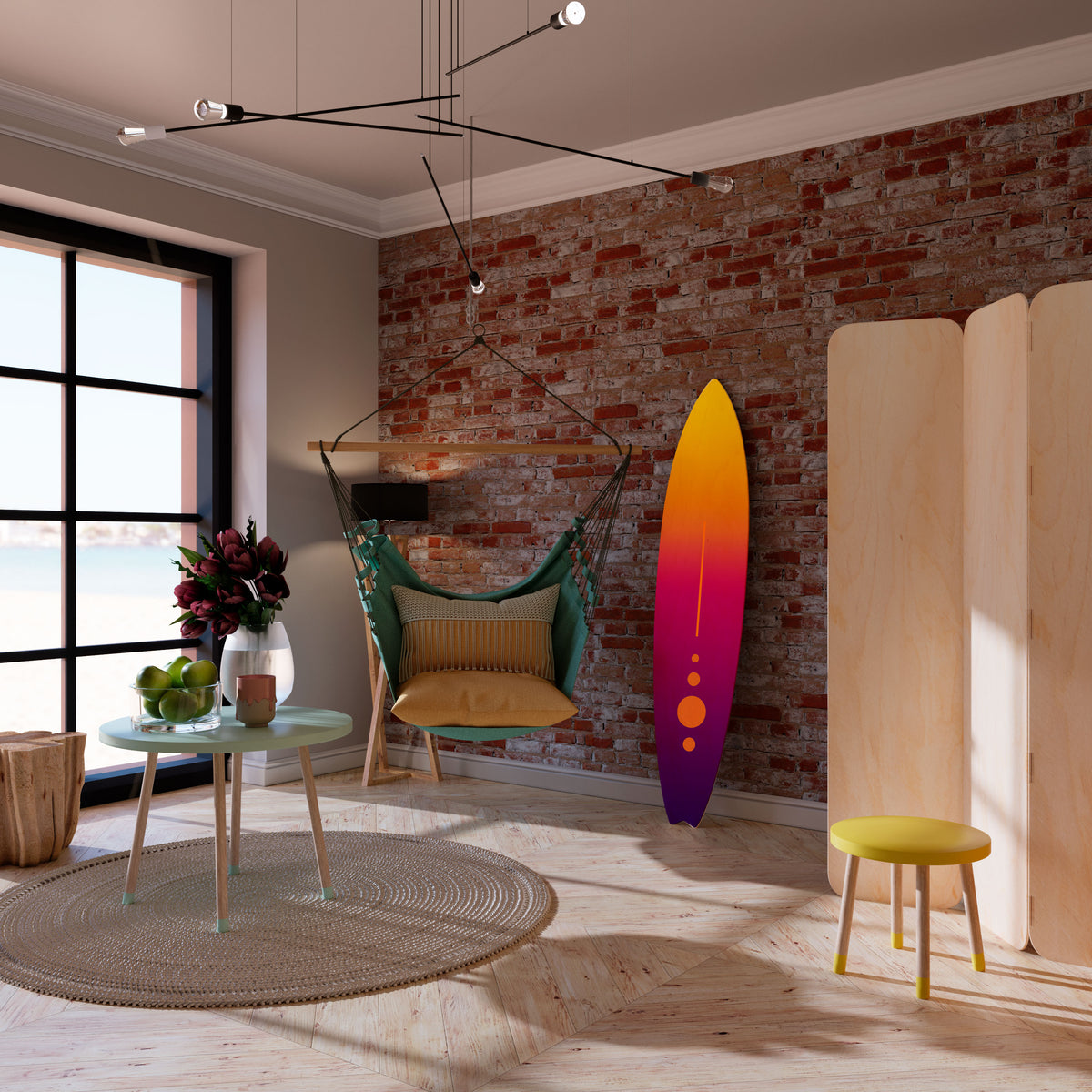 FRESH HORIZON Surfboard Decorative Panel