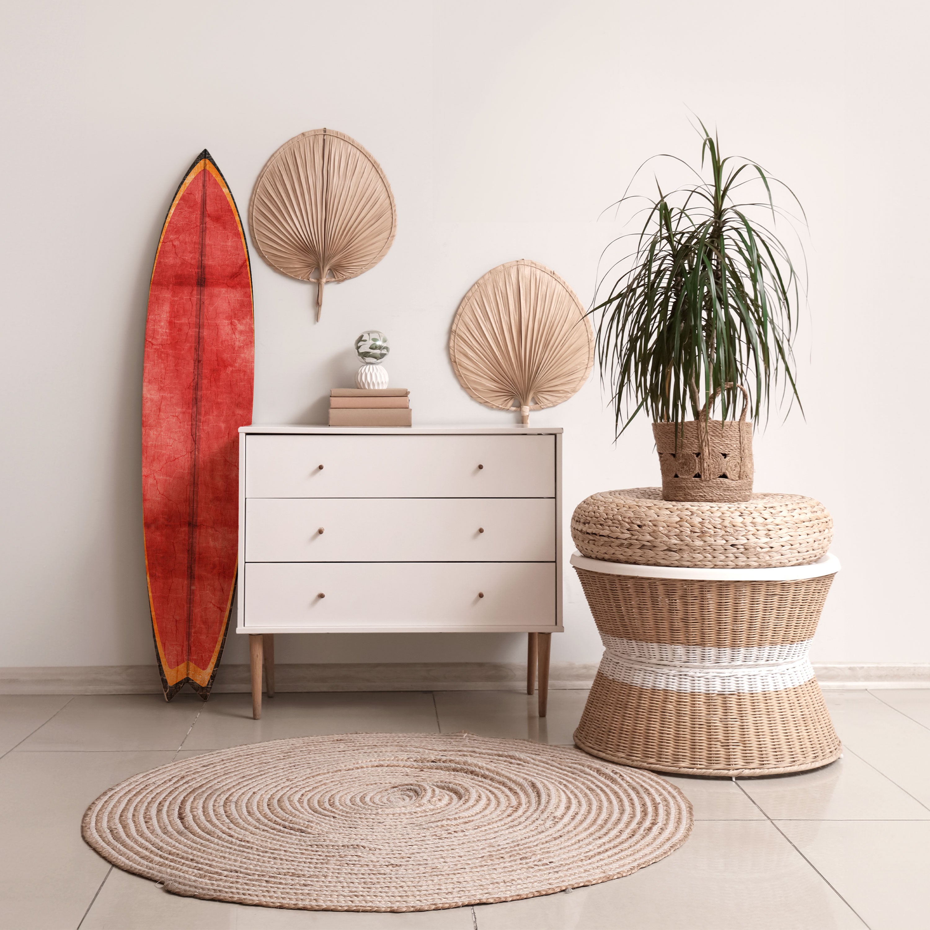 SCARLET EDGE Panel decorativo de tabla de surf