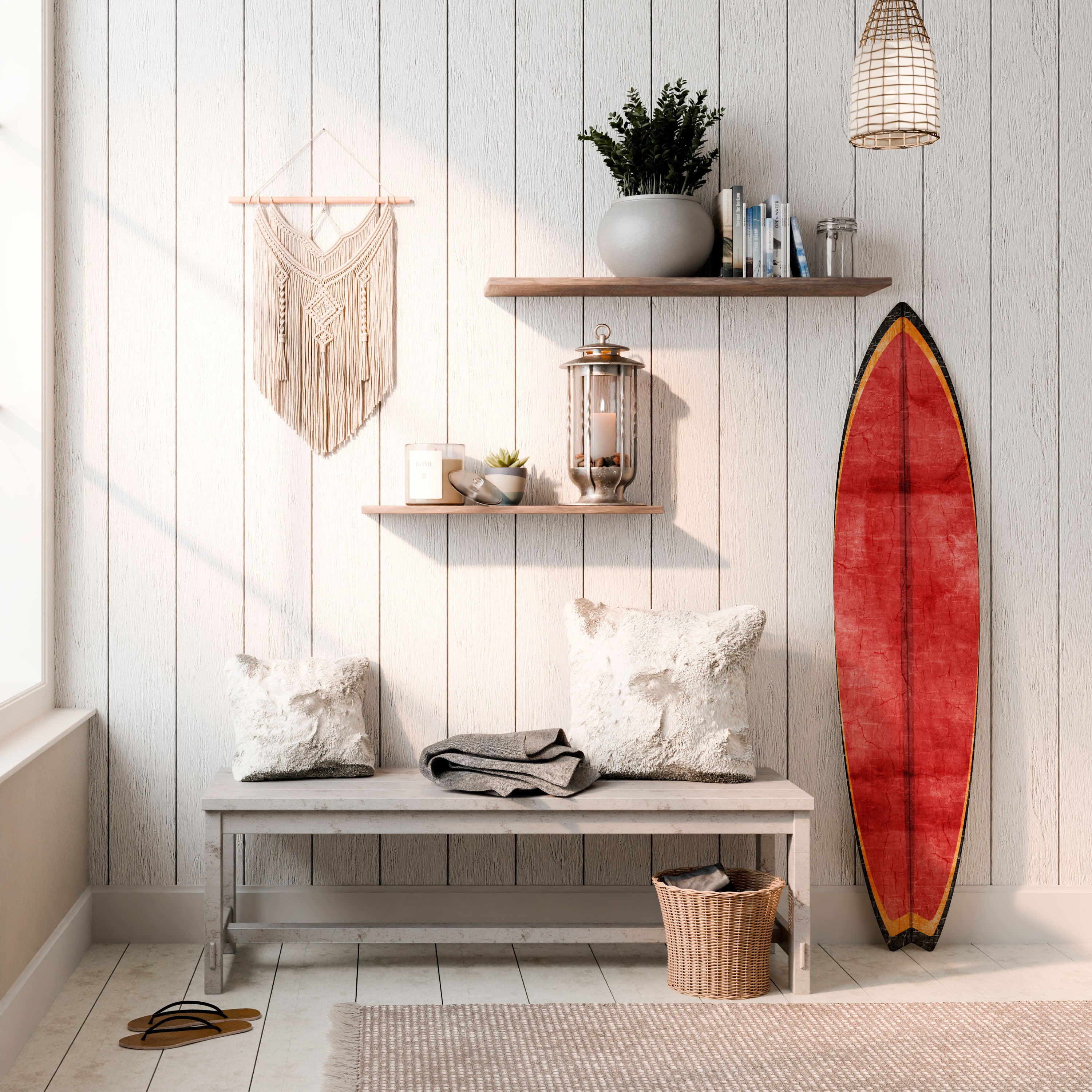 SCARLET EDGE Panel decorativo de tabla de surf