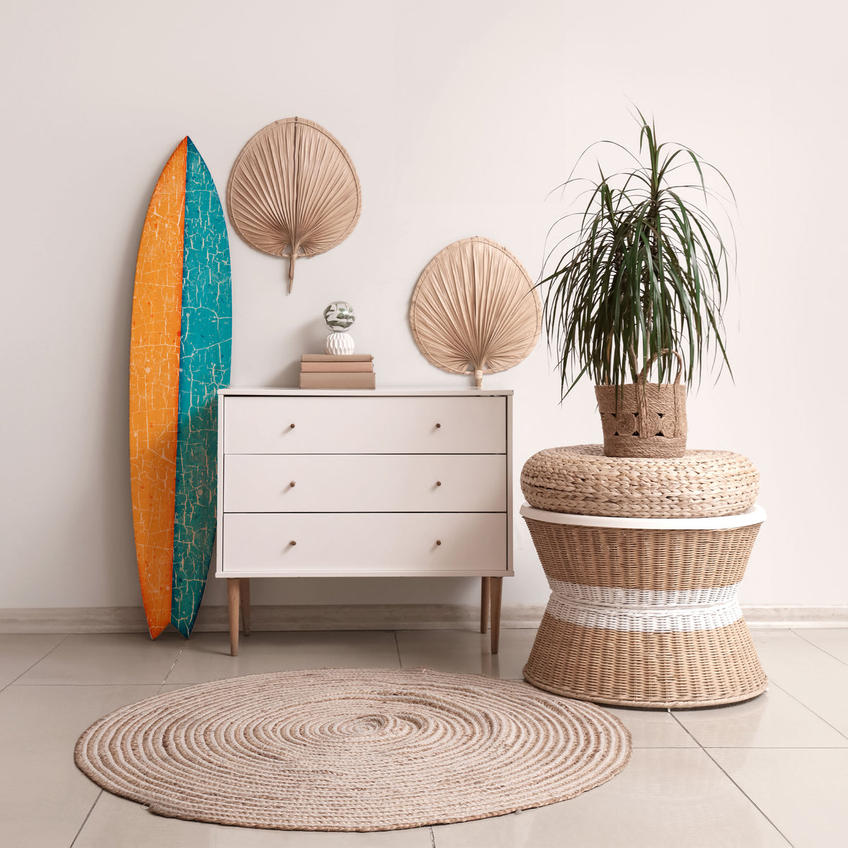 RUSTIC SHORE Surfboard Decorative Panel