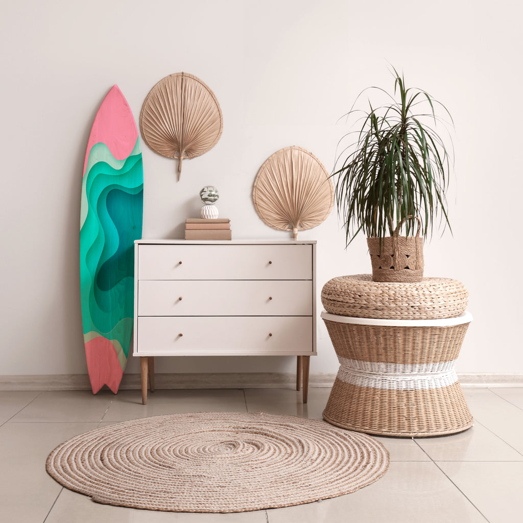 CYANIC ABYSS Panel decorativo de tabla de surf