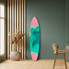CYANIC ABYSS Panel decorativo de tabla de surf