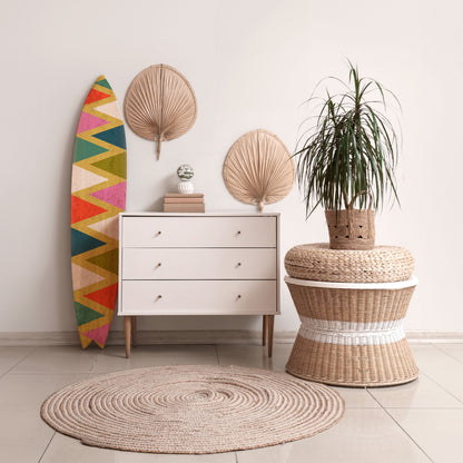 COLORFUL TRIANGLES Panel decorativo de tabla de surf
