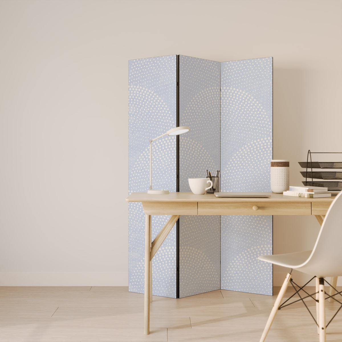 HARMONIOUS CURVES DISPLAY Biombo de 3 paneles
