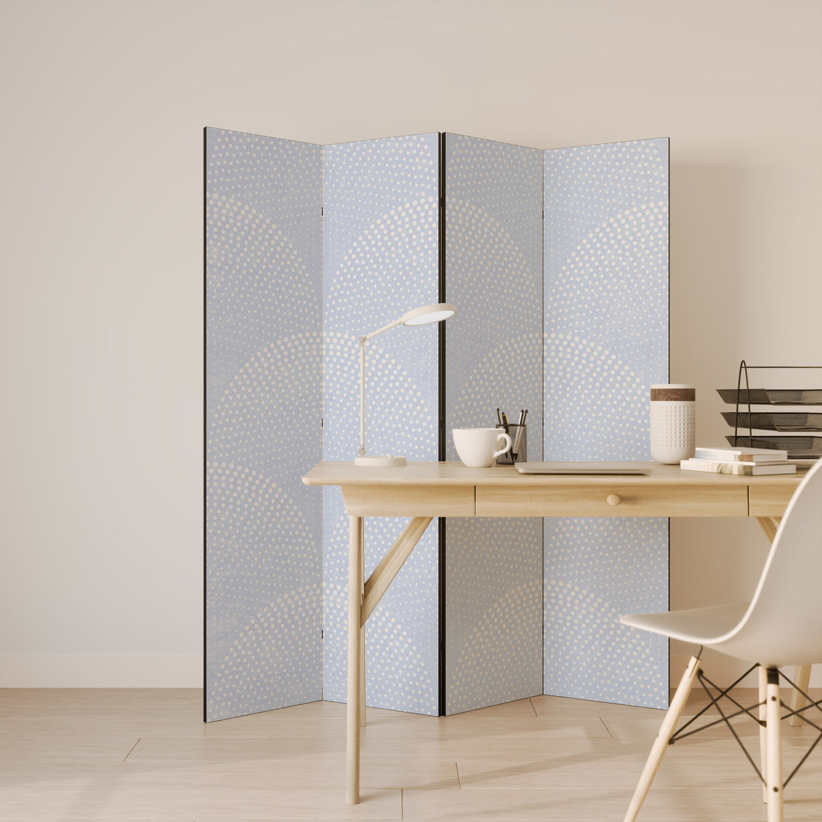 HARMONIOUS CURVES DISPLAY Biombo de 4 paneles