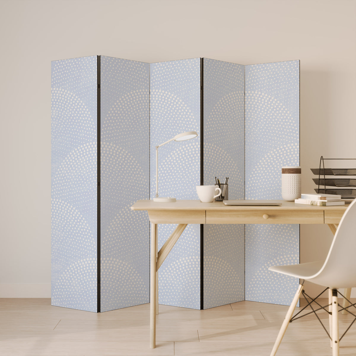 HARMONIOUS CURVES DISPLAY Biombo de 5 paneles
