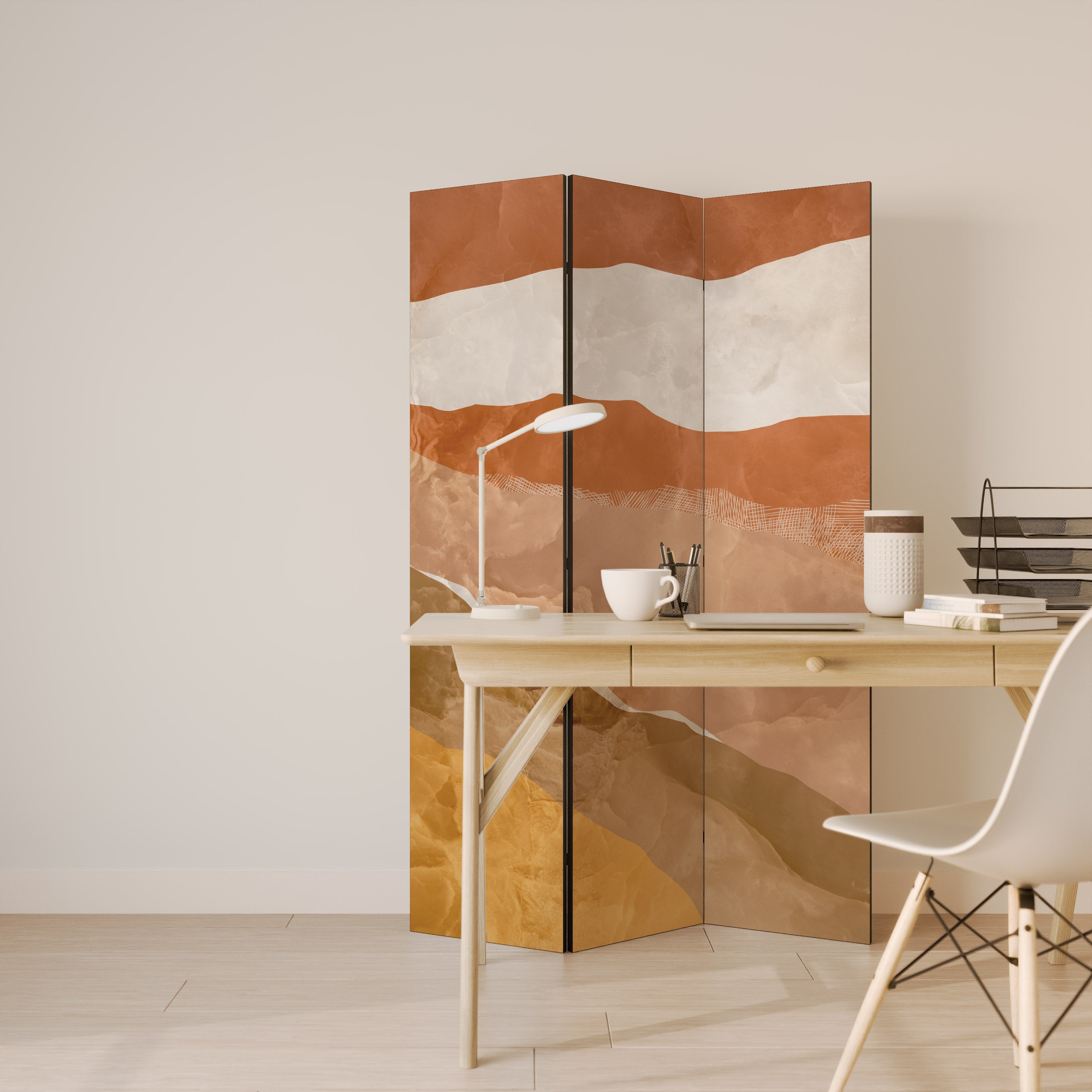 Biombo decorativo de 3 paneles SANDHILLS SPLENDOUR