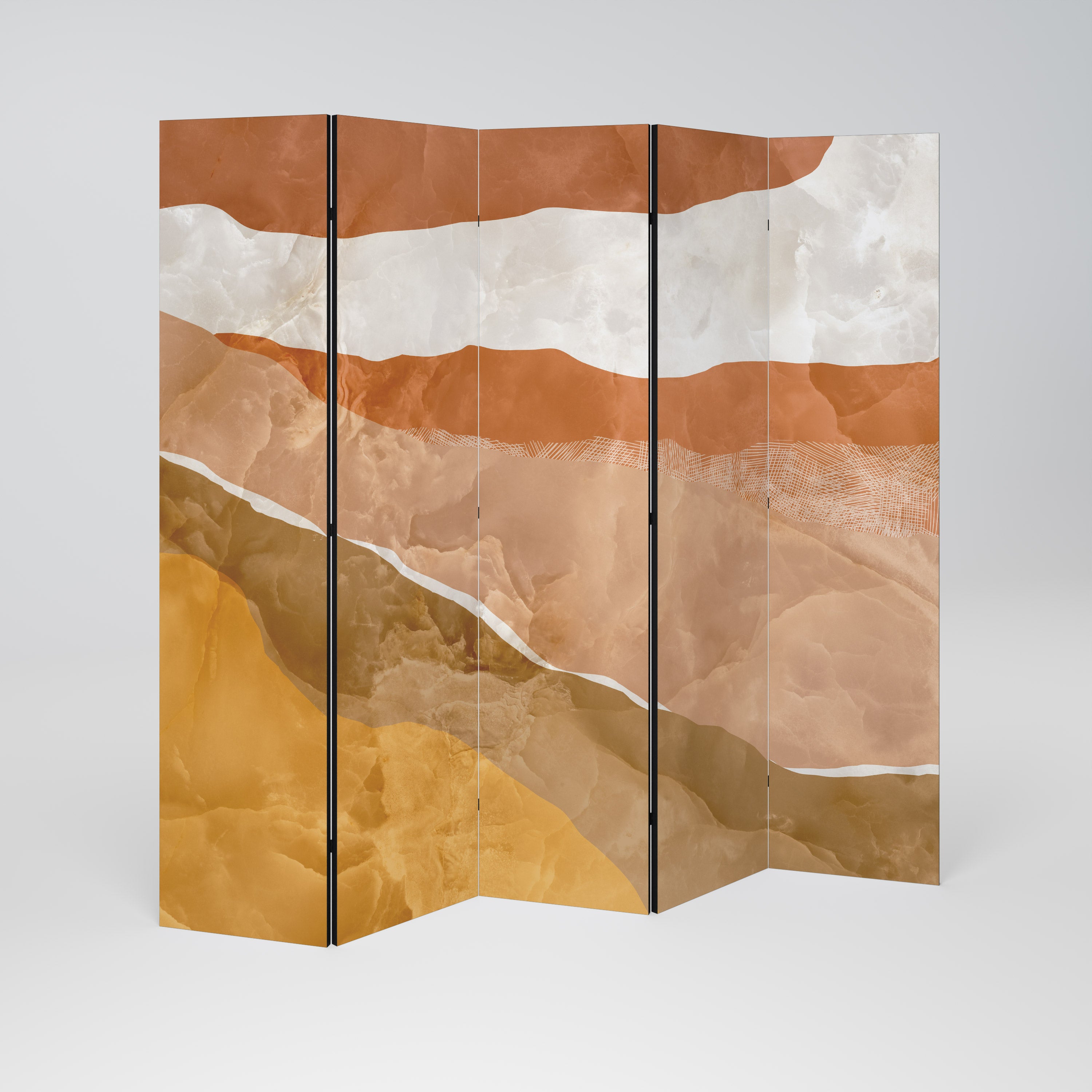 Biombo decorativo de 5 paneles SANDHILLS SPLENDOUR