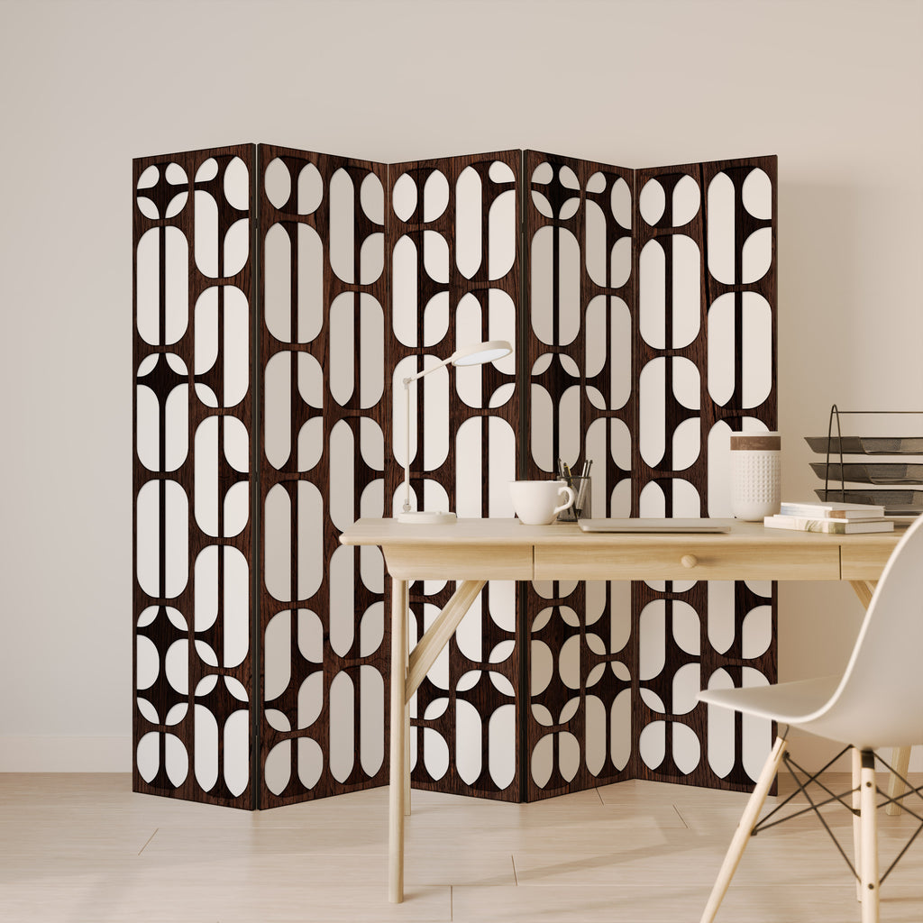 ESPACIO ARTÍSTICO ARMONÍA Biombo decorativo de 5 paneles