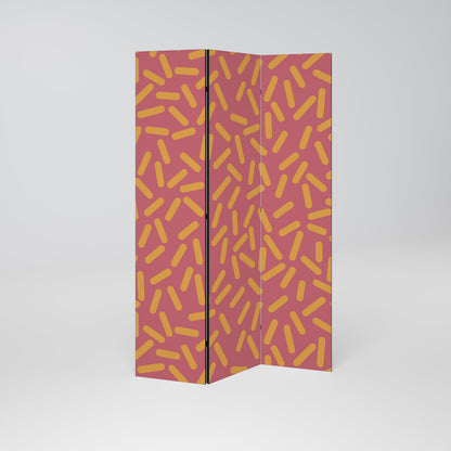 RADIANT STRIPE SYMPHONY 3-Panel Room Divider