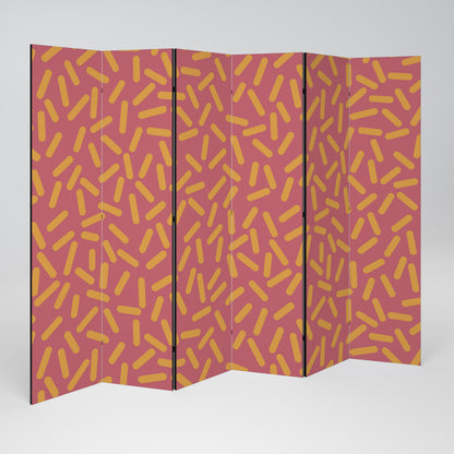 RADIANT STRIPE SYMPHONY Biombo de 6 paneles