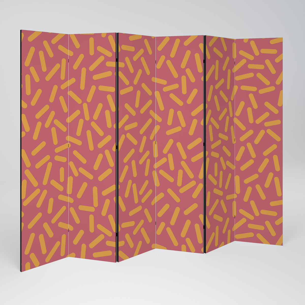 RADIANT STRIPE SYMPHONY Biombo de 6 paneles