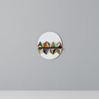 TESSELATE TREASURES Oval Art Shelf In Black Finish