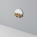 TESSELATE TREASURES Estante Redondo Decorativo en Efecto Roble