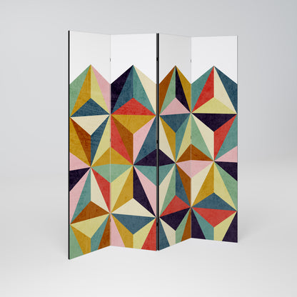 TESSELATE TREASURES Biombo de 4 paneles