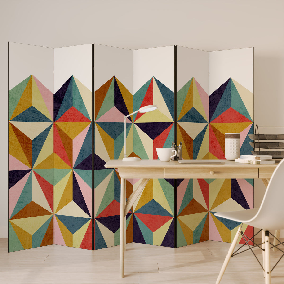 TESSELATE TREASURES Biombo de 6 paneles