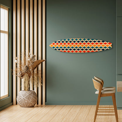 COLORFUL NOSTALGIA Panel decorativo de tabla de surf