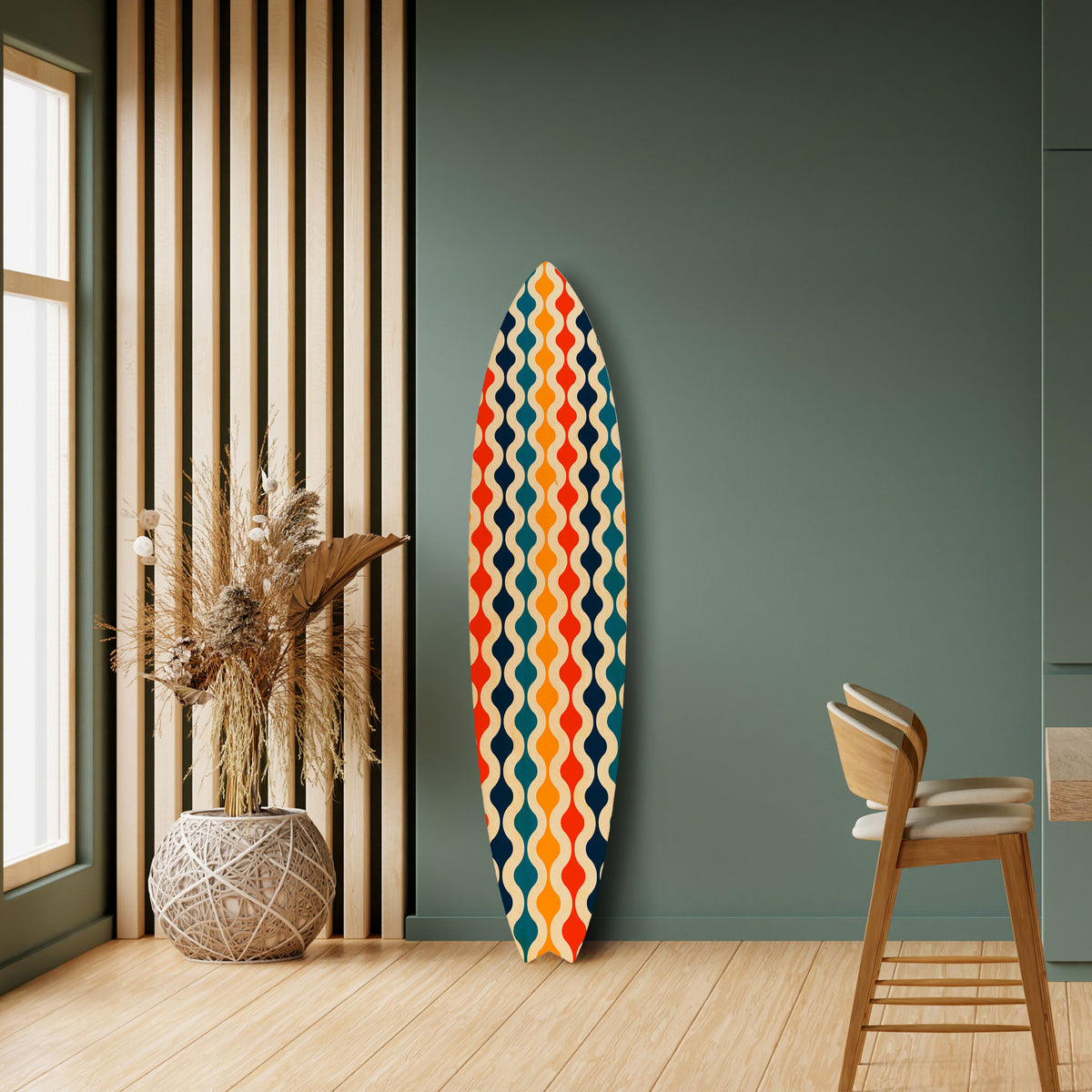 COLORFUL NOSTALGIA Panel decorativo de tabla de surf