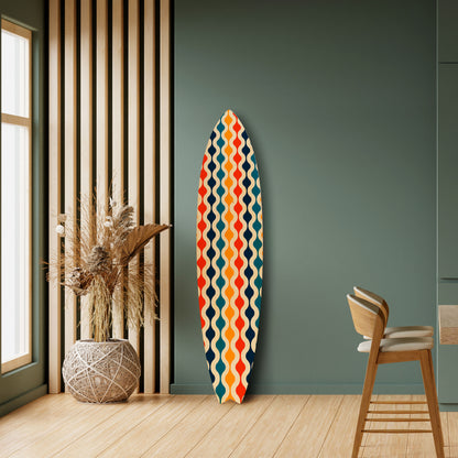 COLORFUL NOSTALGIA Panel decorativo de tabla de surf