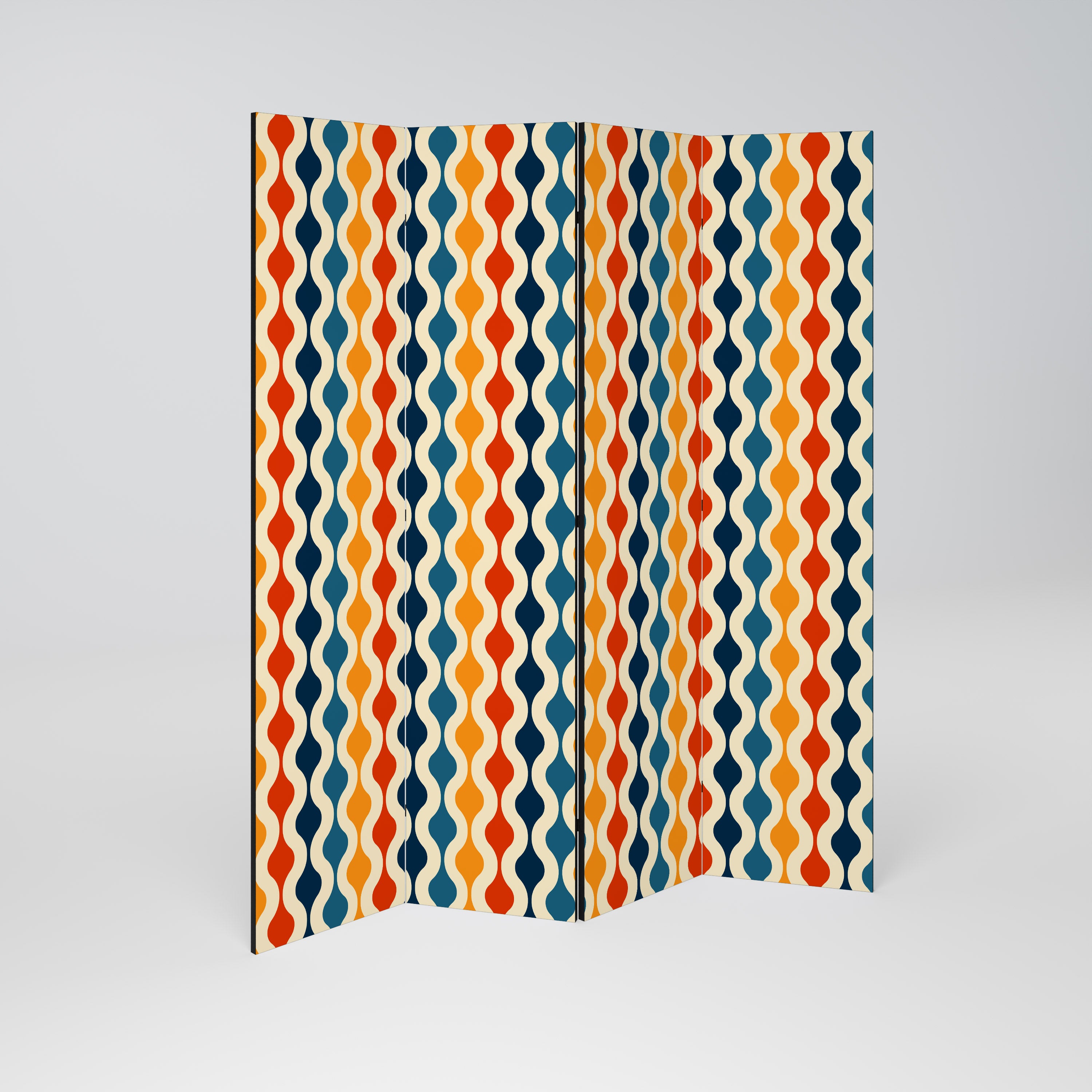 COLORFUL NOSTALGIA Biombo de 4 paneles