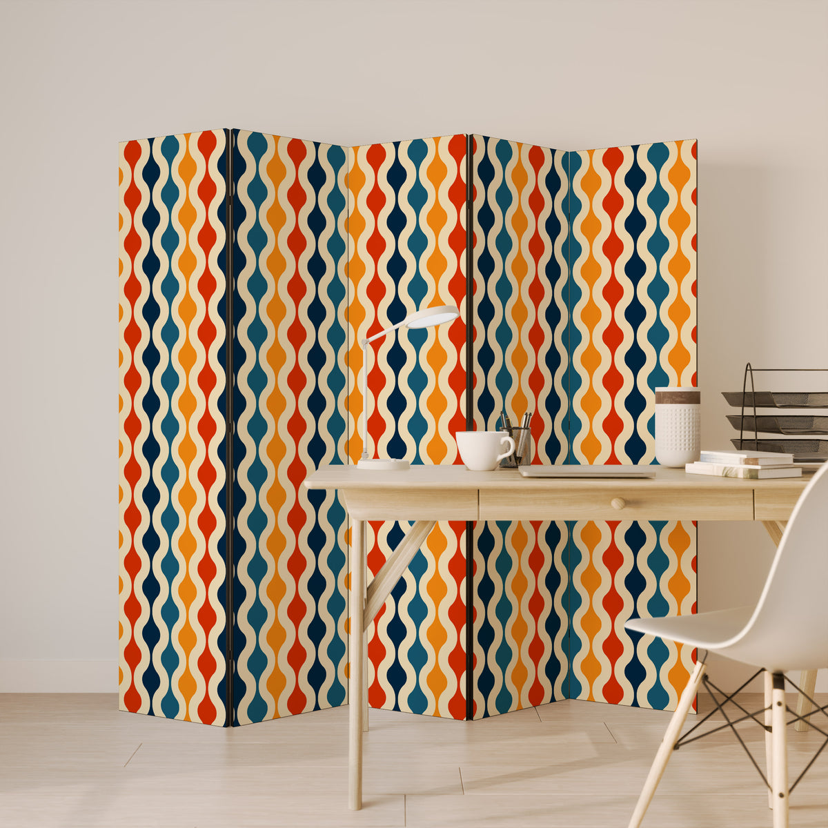 COLORFUL NOSTALGIA Biombo de 5 paneles