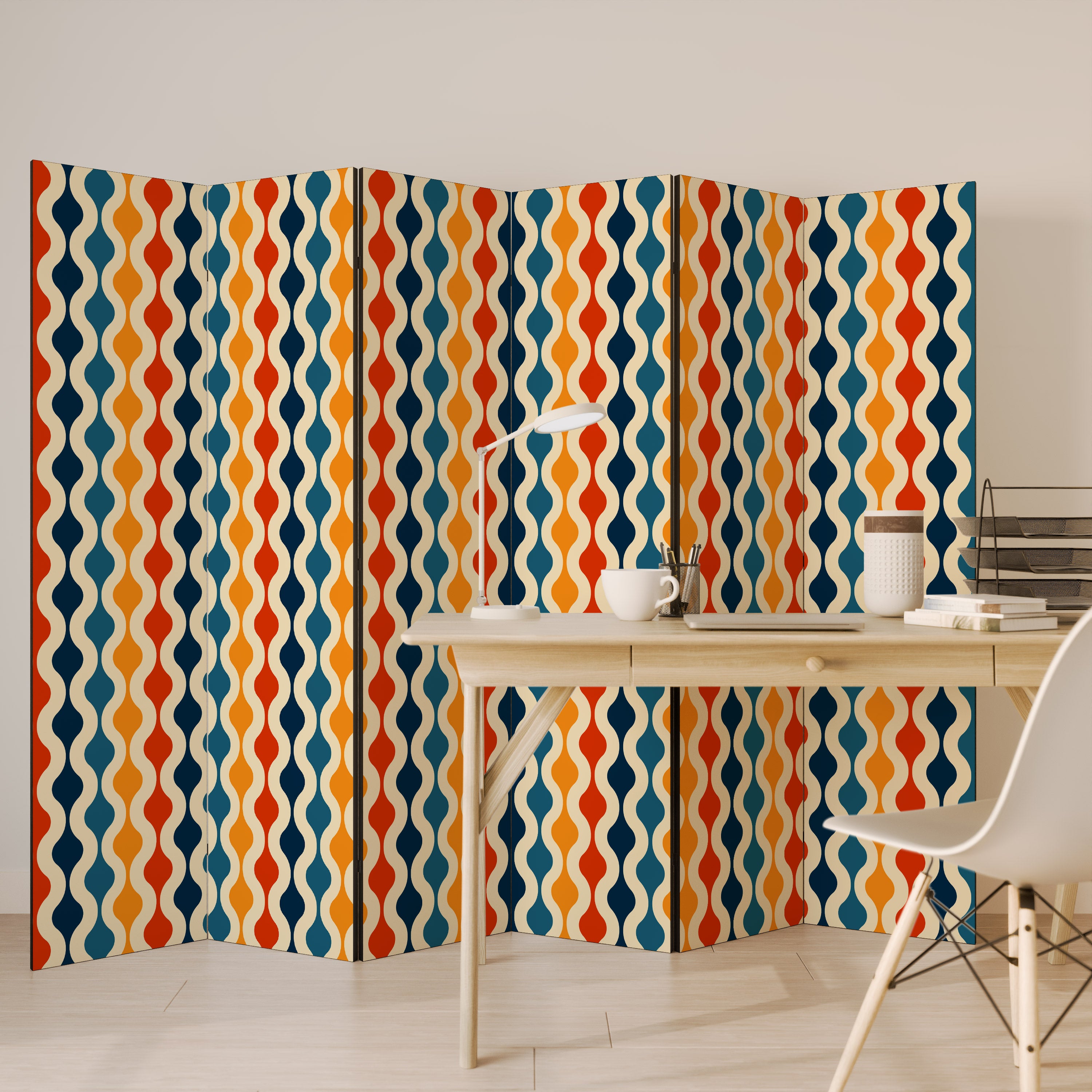 COLORFUL NOSTALGIA Decorative 6-Panel Room Divider