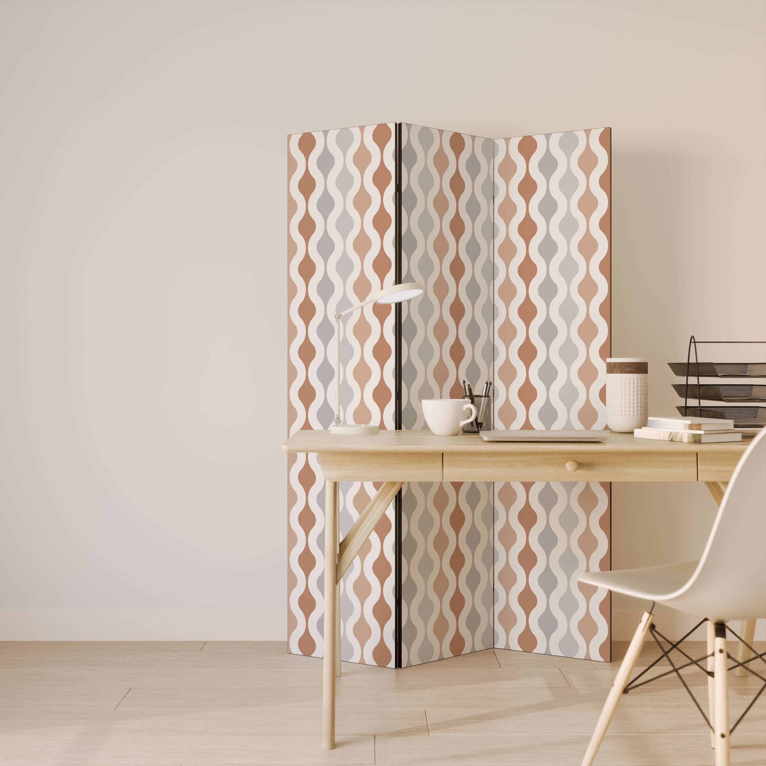 Biombo decorativo de 3 paneles HAZY NOSTALGIA