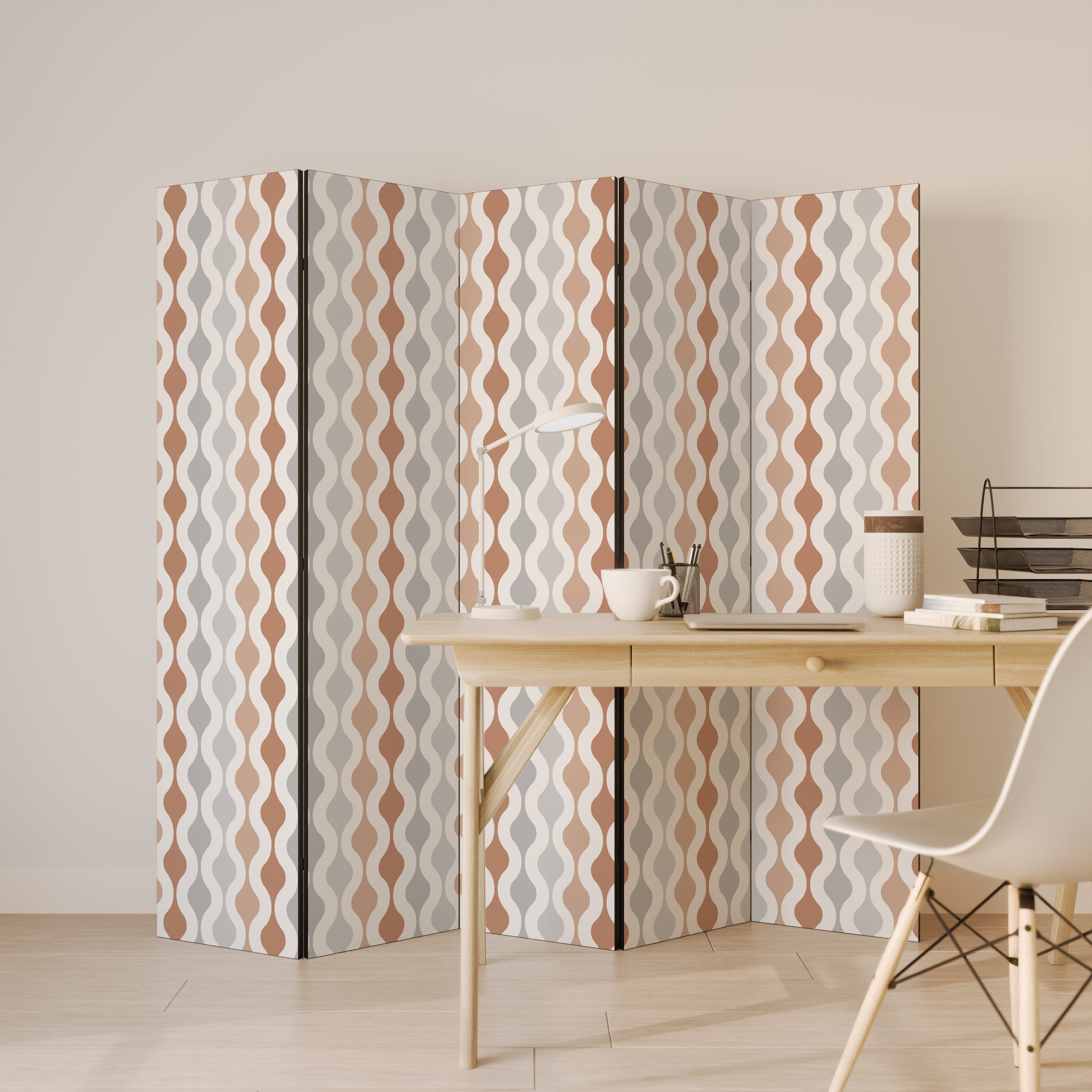 Biombo decorativo de 5 paneles HAZY NOSTALGIA
