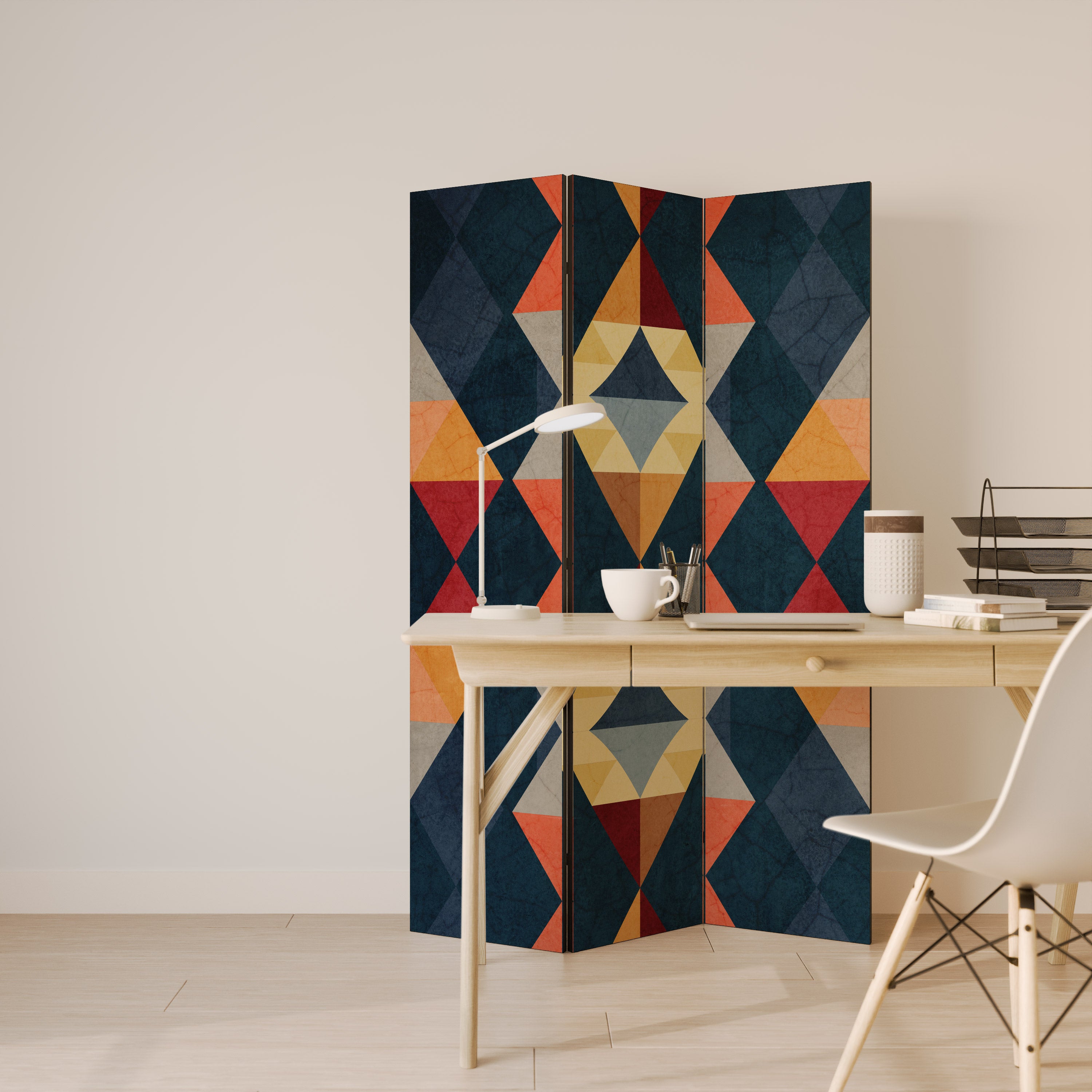 Biombo decorativo de 3 paneles CRACKED ILLUSION