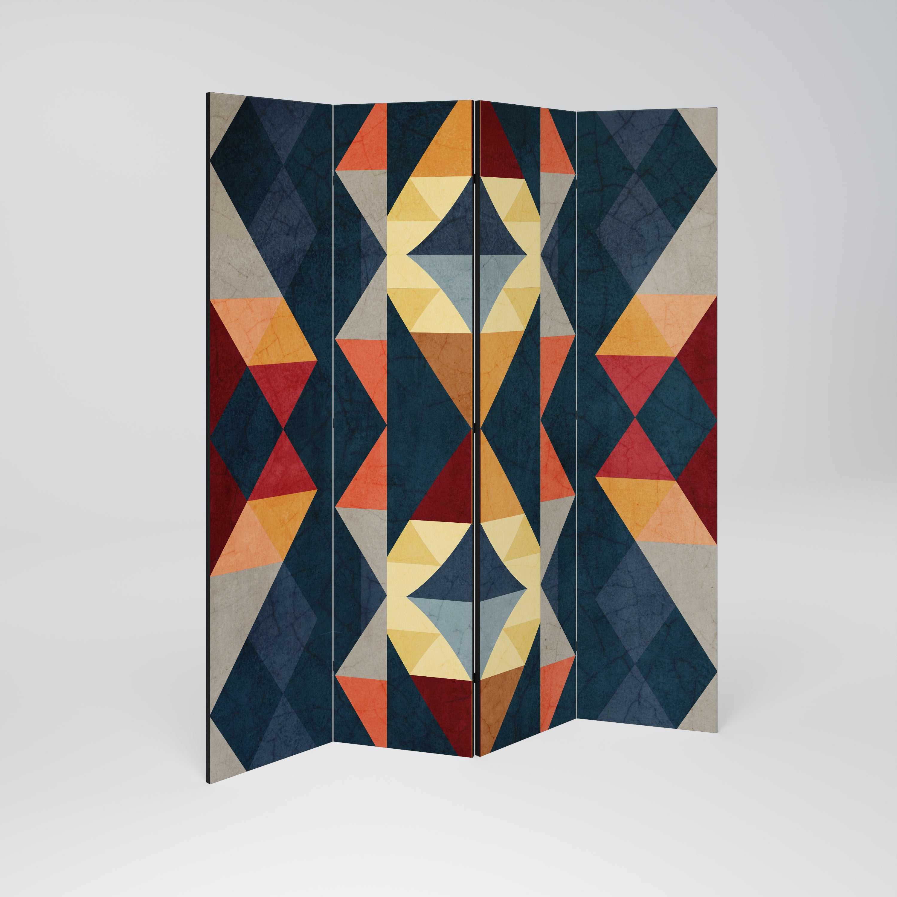 Biombo decorativo de 4 paneles CRACKED ILLUSION