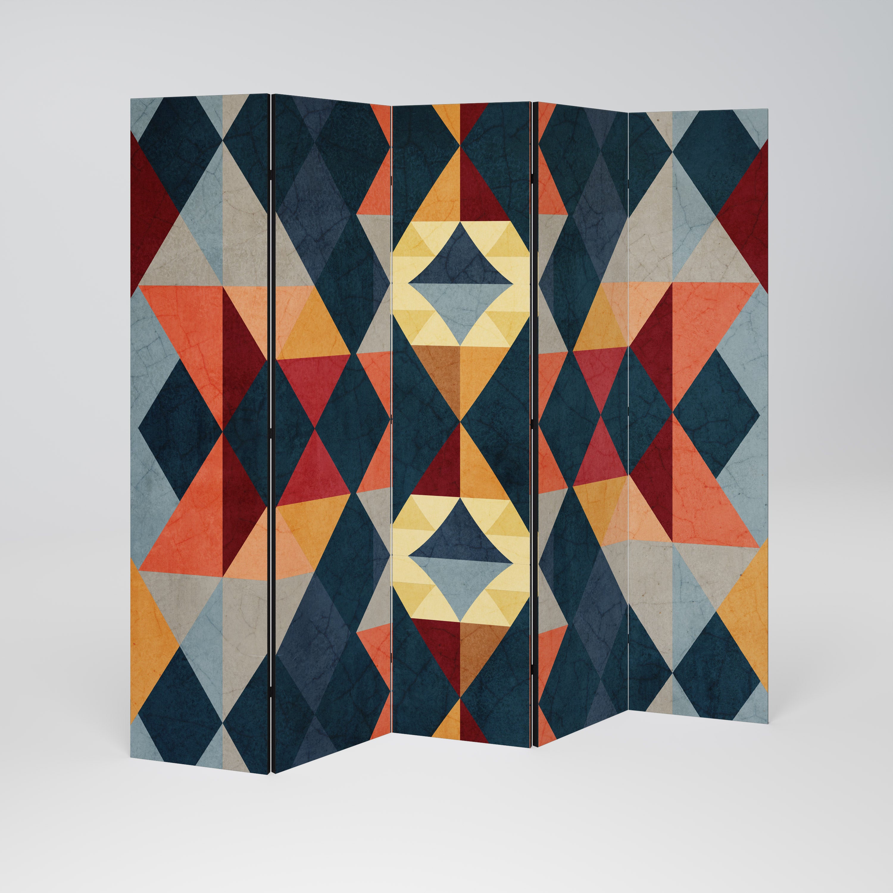 CRACKED ILLUSION 5-Panel Room Divider