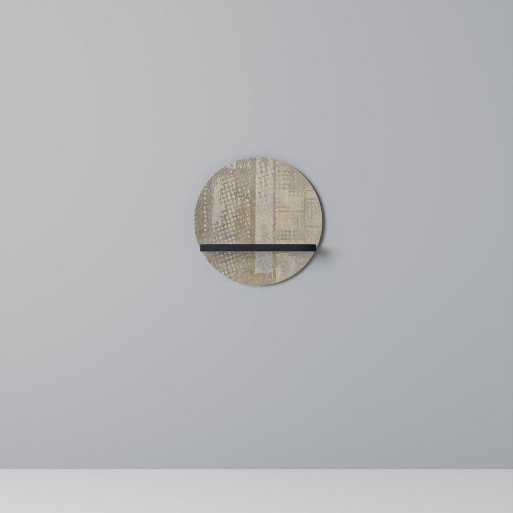 SCREEN ERROR Round Art Shelf In Black Finish