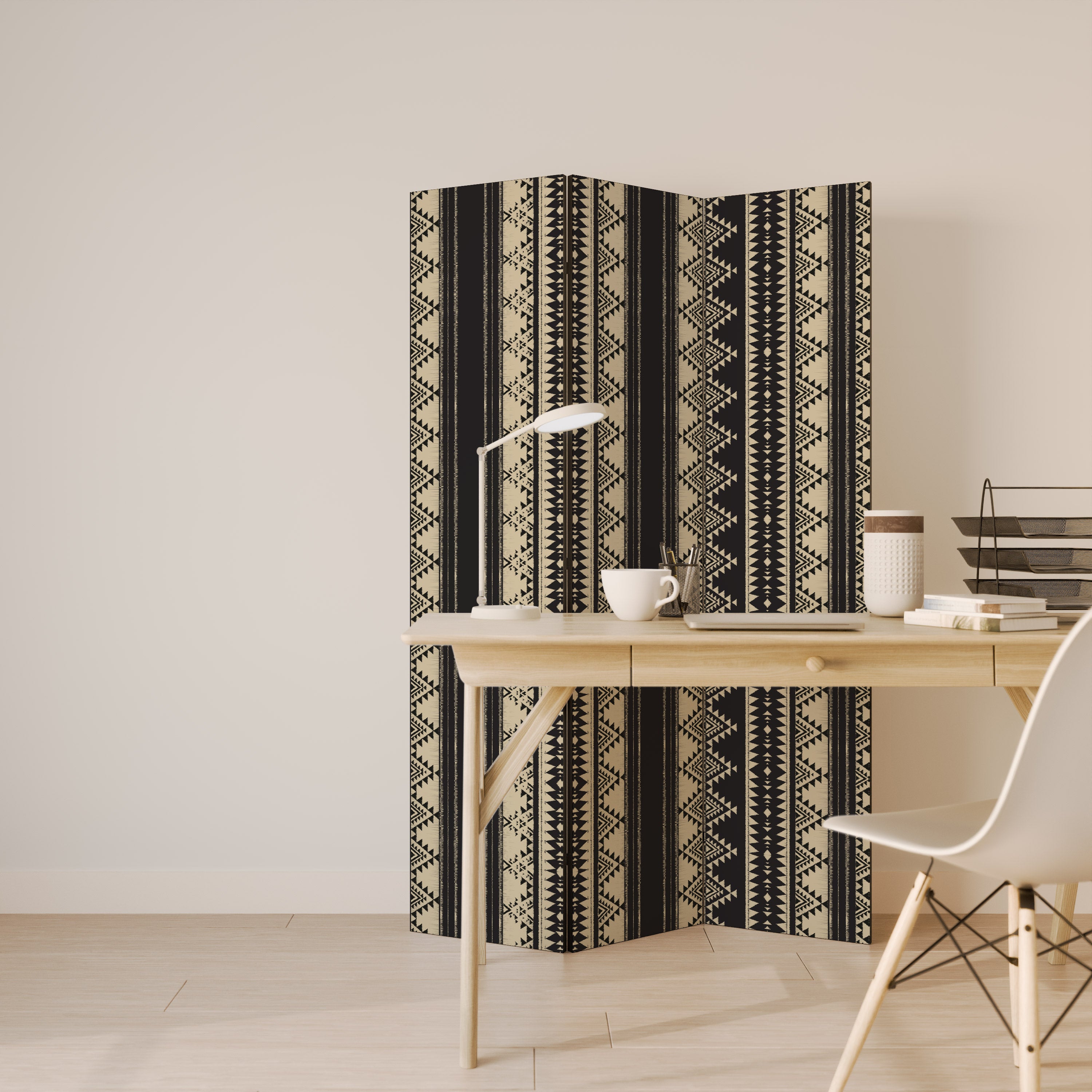Biombo decorativo AZTEC de 3 paneles