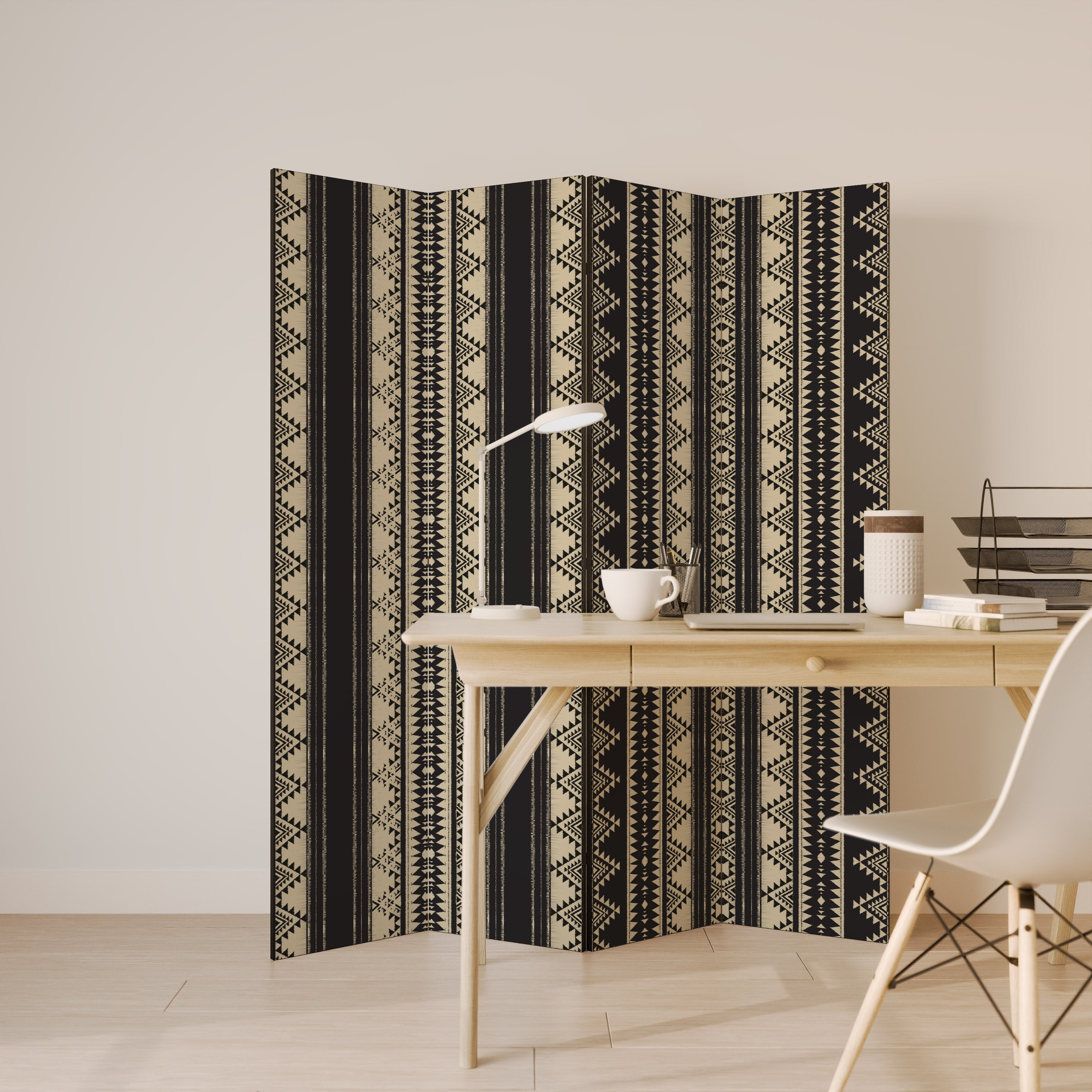 Biombo decorativo AZTEC de 4 paneles