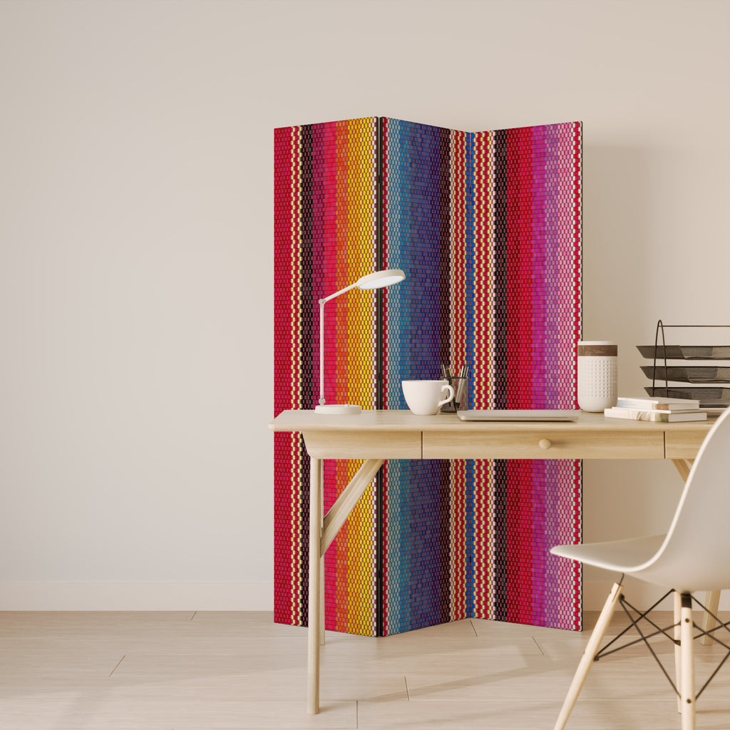ETHNIC MEXICAN Decorative 3-Panel Room Divider