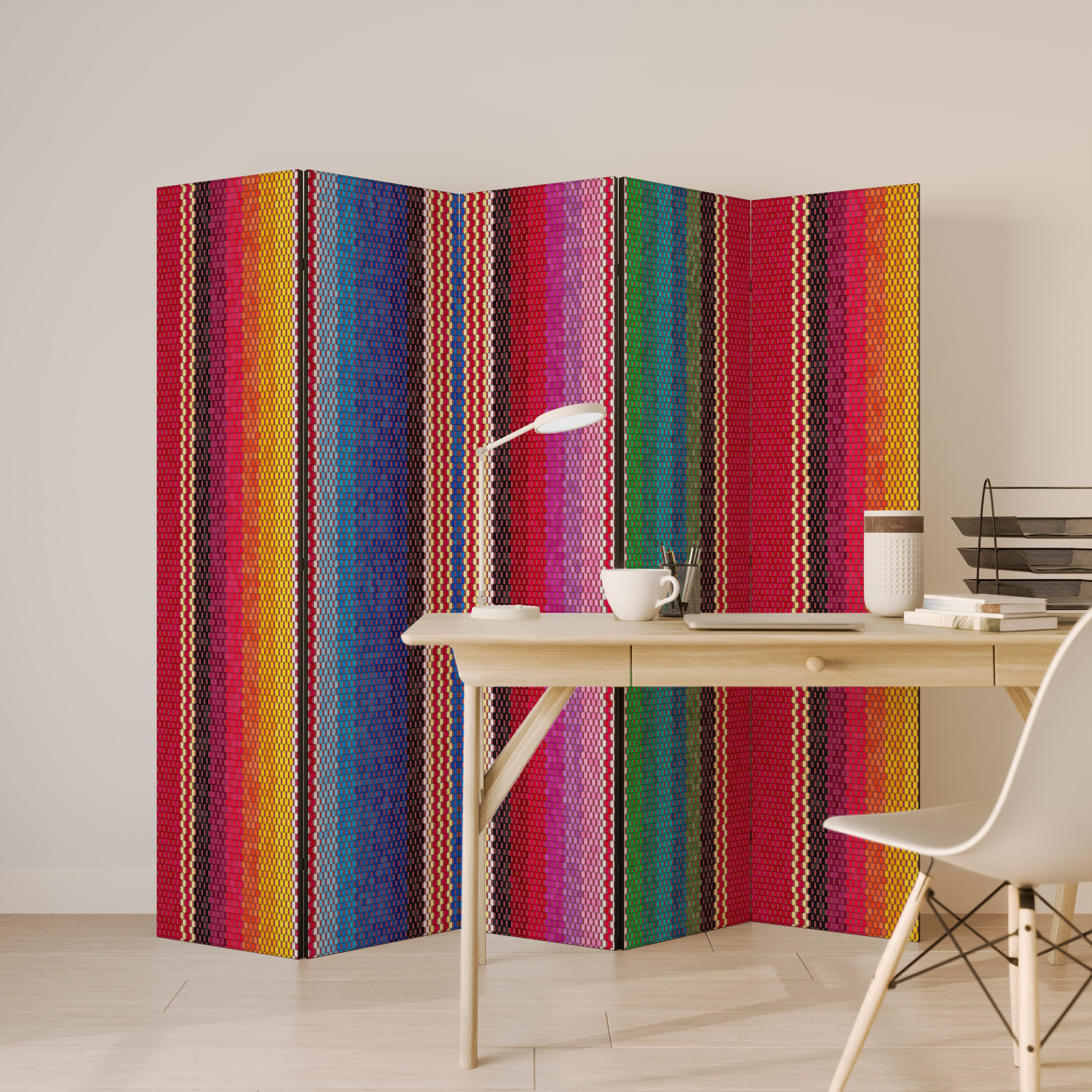 ETHNIC MEXICAN 5-Panel Room Divider