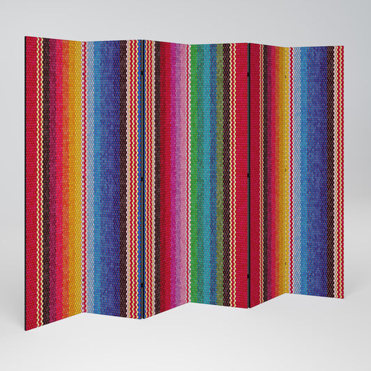 ETHNIC MEXICAN Biombo de 6 paneles