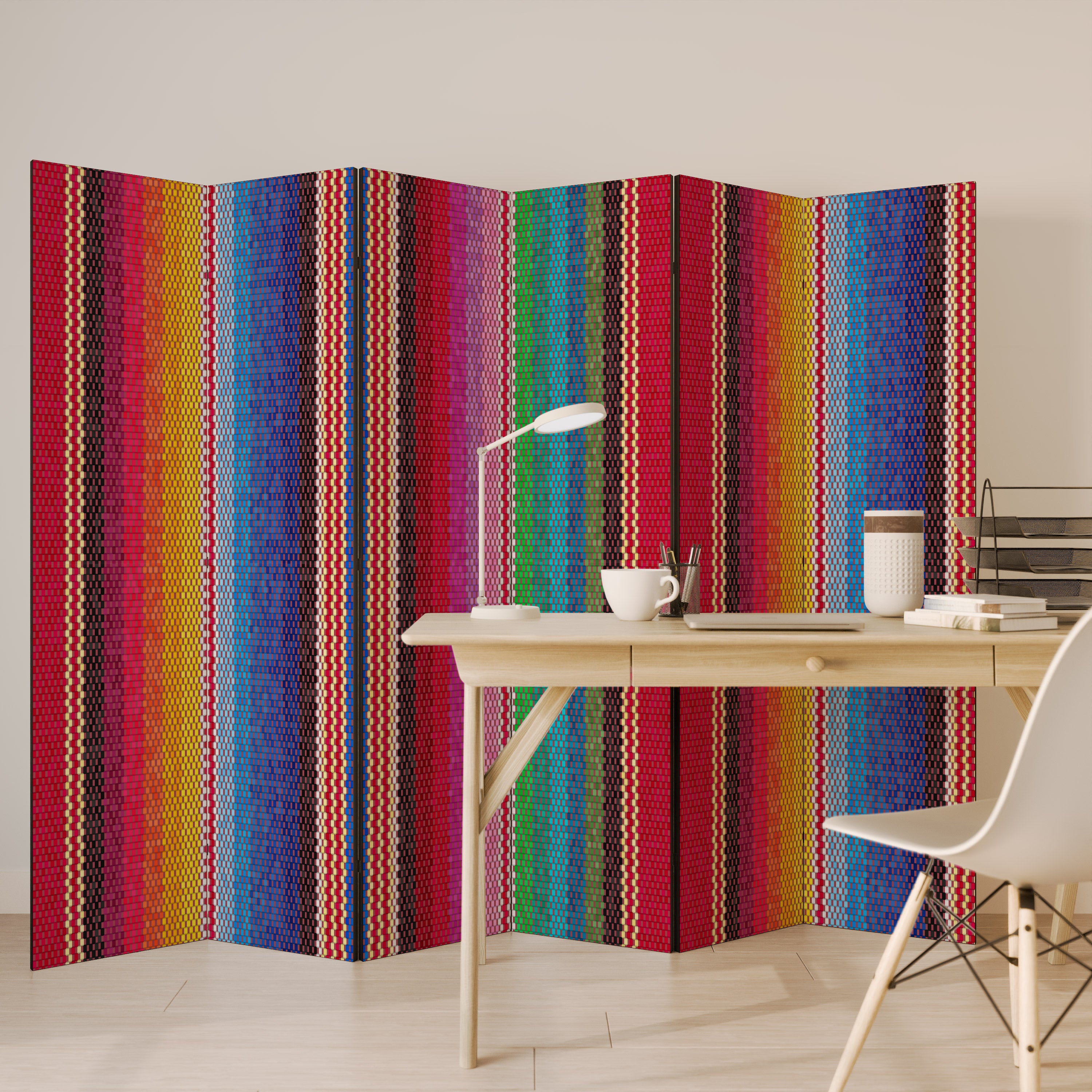 ETHNIC MEXICAN Decorative 6-Panel Room Divider
