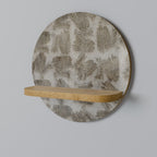 SLIGHTLY BLURRED Estante Redondo Decorativo en Efecto Roble