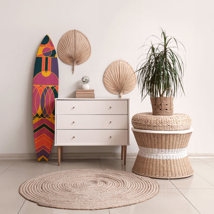 ELECTRIC PATTERNS Panel decorativo de tabla de surf