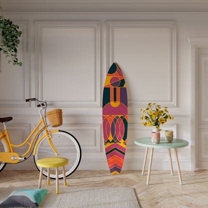 ELECTRIC PATTERNS Panel decorativo de tabla de surf